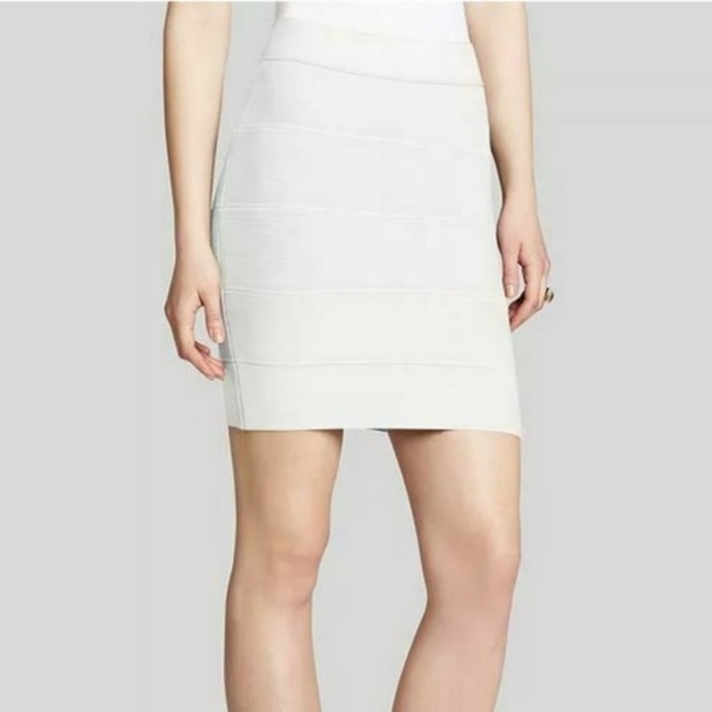 White BCBG Max Azria bandage skirt